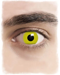Kontaktlinsen Gelbe Rabenaugen Motiv -Halloween Kostüm Geschäft 16505 kontaktlinsen rabe yellow contactlenses m 1