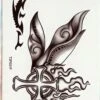 Flügel Tattoo Butterfly Cross -Halloween Kostüm Geschäft 16723 Fluegel Tattoo Butterfly Cross Temporary Tattoo Tribal
