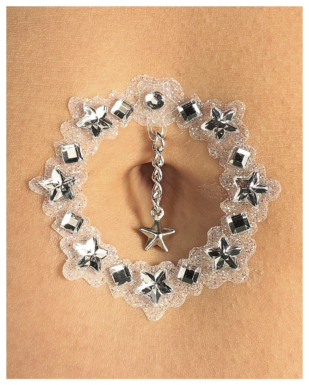 Bauchnabel Bindi Silber 3 Bauchnabel Bindi Silber