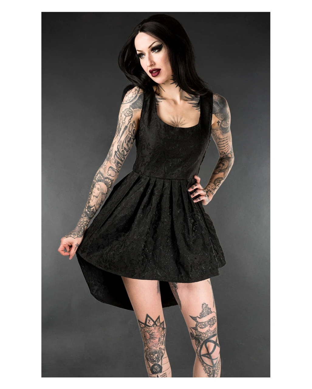 Brokat Minikleid Onyx Schwarz 3 Brokat Minikleid Onyx Schwarz