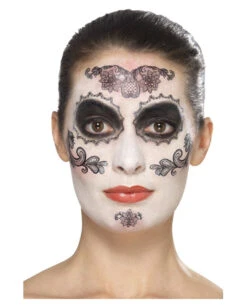 Day Of The Dead Glamour Make-Up Kit -Halloween Kostüm Geschäft day of the dead glamour make up kit tag der toten schmink set sugar skull halloween makeup 35793 5