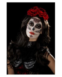 Day Of The Dead Glamour Make-Up Kit -Halloween Kostüm Geschäft day of the dead glamour make up kit tag der toten schmink set sugar skull halloween makeup 35793 6