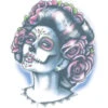 Day Of The Dead Klebetattoo Senora Muerte -Halloween Kostüm Geschäft day of the dead klebetattoo senora muerte sugar skull fake tattoo 37649