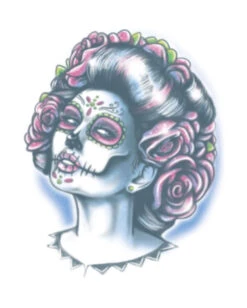 Day Of The Dead Klebetattoo Senora Muerte