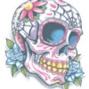 Day Of The Dead Klebetattoo Sugar Skull -Halloween Kostüm Geschäft day of the dead klebetattoo sugar skull calaveras fake tattoo 37651
