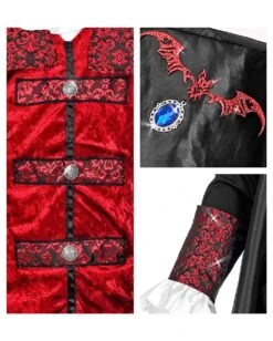 Edler Vampir Lord Kostüm -Halloween Kostüm Geschäft edler vampir lord kostuem vampire lord halloween costume halloween kostuem fuer herren 53455 4