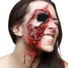 Fernsicht Latexwunde 1 Fernsicht Latexwunde -Halloween Kostüm Geschäft fernsicht latexwunde sfx latex applikation halloween make up closer look latex application 28764 01