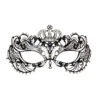 Filigrane Augenmaske Aus Metall Mit Krone Schwarz -Halloween Kostüm Geschäft filigrane venezianische maske mit steinchen venezianische augenmaske edle faschings maske 25316