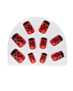 Fingernägel Set - Marienkäfer 7 Fingernägel Set - Marienkäfer -Halloween Kostüm Geschäft fingernagelset marienkaefer kuenstliche fingernaegel ladybug nails bild3 27044