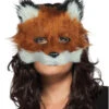 Fuchs Halbmaske Aus Plüsch 2 Fuchs Halbmaske Aus Plüsch -Halloween Kostüm Geschäft fuchs halbmaske aus pluesch tiermaske fox mask 28028