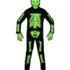 Glow In The Dark Neon Skelett 3D Kinderkostüm -Halloween Kostüm Geschäft glow in the dark neon skelett 3d kinderkostuem uv neon gid skeleton child costume halloween kinderkostuem 52055 01