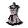 Minikleid Mit Liliendruck Gr.L 1 Minikleid Mit Liliendruck Gr.L -Halloween Kostüm Geschäft go1485am kleid mit liliendruck rockabilly fashion pin up style pin up kleid minikleid 1