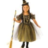 Goldenes Sternenhexen Kostüm Mit Tüll Für Kinder