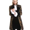 Gothic Aristokrat Herren Mantel Gold Schwarz -Halloween Kostüm Geschäft gothic aristokrat herrenmantel gold schwarz brokatmuster gothic aristocrat mens coat gothic mantel 39099 1