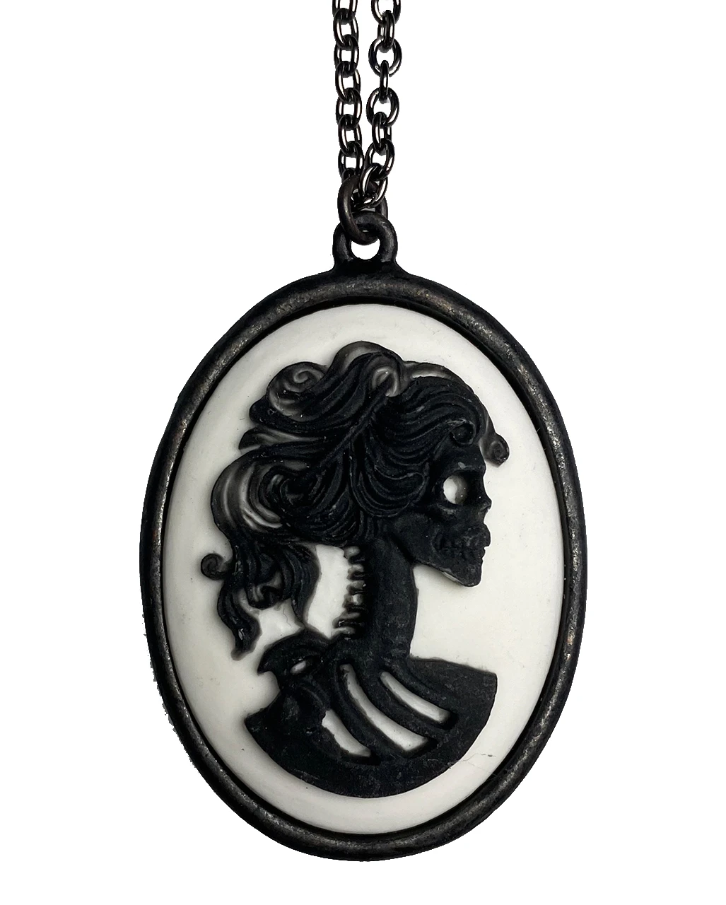 Gothic Kette Totenkopf Cameo 4 Gothic Kette Totenkopf Cameo – Bild 2