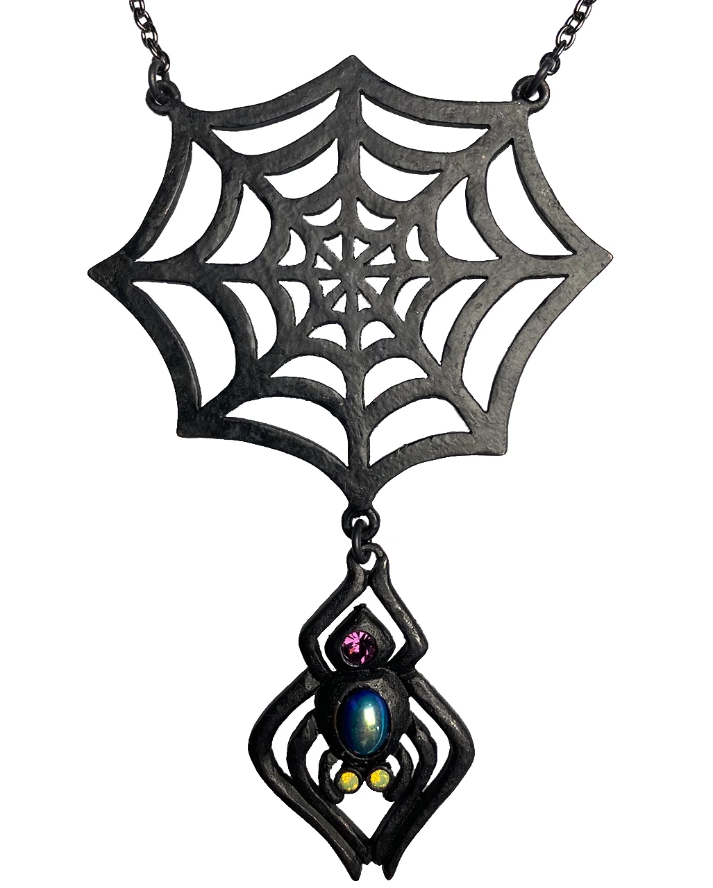 Gothic Kette Spinne Mit Netz 4 Gothic Kette Spinne Mit Netz – Bild 2