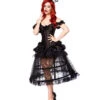 Gothic Queen Damenkostüm Mit Reifrock 1 Gothic Queen Damenkostüm Mit Reifrock -Halloween Kostüm Geschäft gothic queen damenkostuem mit reifrock gothic queen ladies costume with hop skirt 54413 01