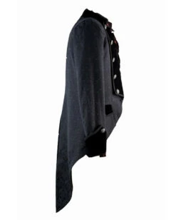 Gothic Herren Brokat Gehrock Schwarz -Halloween Kostüm Geschäft gothic herren gehrock schwarz gothic brokat mantel gothic fashion 660703 06