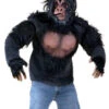 Haariges Affen Shirt 1 Haariges Affen Shirt -Halloween Kostüm Geschäft haariges affen shirt mit brustplatte affenkostuem gorilla kostuem 15390 01