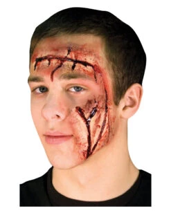 Schnittwunden Set 6 Schnittwunden Set -Halloween Kostüm Geschäft halloween schnittwunden schnittwunden aus latex halloween wunde latexwunden horror schnittwunde 10927 2