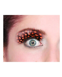 Federwimpern Orange Gepunktet