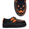 Jack O'lantern Trick Or Treat Creepers Schuhe Schwarz -Halloween Kostüm Geschäft jackolantern trick or treat black schuhe halloween schuhe gothic schuhe halloween accessoire gothic accessoire gothic styled 52809
