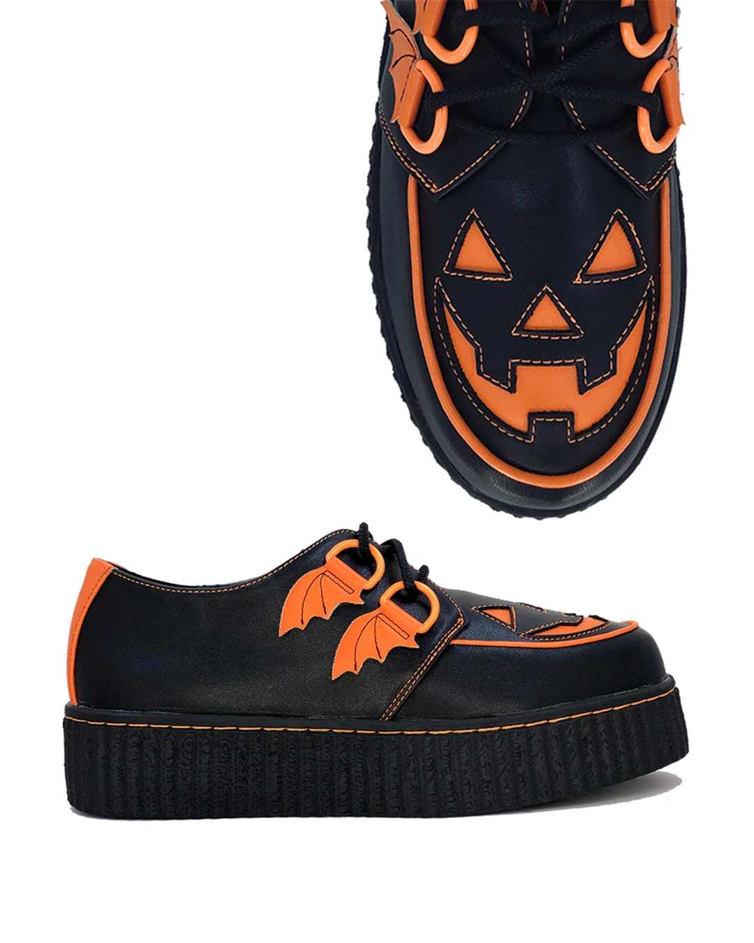 Jack O'lantern Trick Or Treat Creepers Schuhe Schwarz 3 Jack O'lantern Trick Or Treat Creepers Schuhe Schwarz
