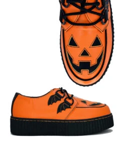 Jack O'lantern Trick Or Treat Creepers Schuhe Orange
