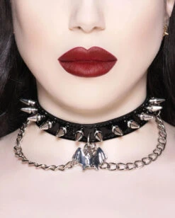 KILLSTAR Bat Babe Halsband -Halloween Kostüm Geschäft killstar bat babe halsband choker gothic schmuck und accessoires gothic shop 52120
