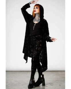 KILLSTAR Brielle Burnout Leggings 10 KILLSTAR Brielle Burnout Leggings -Halloween Kostüm Geschäft killstar brielle burnout leggings gothic leggings gothic hose gothic kleidung 53334 3