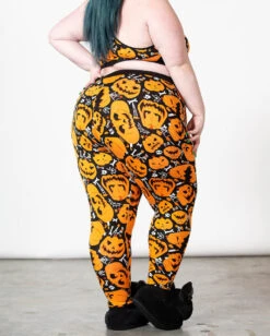 KILLSTAR Carver Cuffed Leggings 9 KILLSTAR Carver Cuffed Leggings -Halloween Kostüm Geschäft killstar carver cuffed leggings killstar loungewear gothic loungewear gothic accessoires und geschenkartikel 53732 3