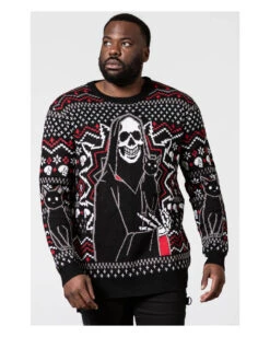 KILLSTAR Catmas Weihnachts-Strickpullover 13 KILLSTAR Catmas Weihnachts-Strickpullover -Halloween Kostüm Geschäft killstar catmas strickpullover killstar ugly christmas sweater gothic fashion und geschenke 52205 2