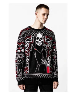 KILLSTAR Catmas Weihnachts-Strickpullover