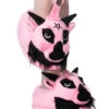 KILLSTAR Dark Lord Plüsch Hausschuhe Rosa -Halloween Kostüm Geschäft killstar dark lord baphomet pluesch hausschuhe dark lord bubblegum slippers killstar geschenke und wohnaccessoires 50936