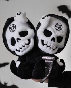 Halloween Kostüm Geschäft -Halloween Kostüm Geschäft killstar grim reaper double death pluesch tier killstar kreepture gothic spielzeug gothic accessoires und dekoration killstar grim reaper double death plush toy 52932 1
