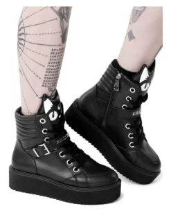 KILLSTAR Keiko Kitty High Top Sneaker 9 KILLSTAR Keiko Kitty High Top Sneaker -Halloween Kostüm Geschäft killstar keiko kitty high top sneaker gothic fashion und accessoires online kaufen 51605 3