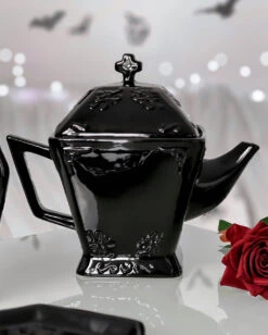 KILLSTAR Kitsu Teekanne -Halloween Kostüm Geschäft killstar kitsu teekanne killstar tableware gothic teekanne gothic geschirr gothic tableware gothic accessoires und geschenkartikel 53820