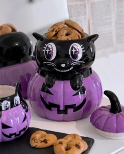 KILLSTAR Meowloween Keramik Behälter -Halloween Kostüm Geschäft killstar meowloween keramik behaelter killstar meowloween ceramic jar gothic geschirr 52246 3
