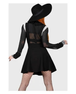KILLSTAR Oriel Pinafore Latzkleid -Halloween Kostüm Geschäft killstar oriel pinafore latzkleid killstar oriel pinafore dress gothic kleid gothic mode 54064 4