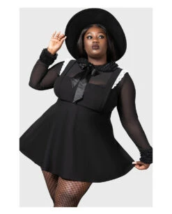 KILLSTAR Oriel Pinafore Latzkleid -Halloween Kostüm Geschäft killstar oriel pinafore latzkleid killstar oriel pinafore dress gothic kleid gothic mode 54064 5