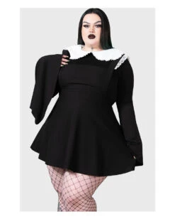 KILLSTAR Oriel Pinafore Latzkleid -Halloween Kostüm Geschäft killstar oriel pinafore latzkleid killstar oriel pinafore dress gothic kleid gothic mode 54064 6