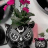 KILLSTAR Owl Blumentopf -Halloween Kostüm Geschäft killstar owl blumentopf killstar owl planter gothic keramik pflanzgefaess pflanztopf eulen design gothic blumentopf 53326 2