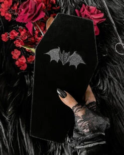 KILLSTAR Velvet Casket Schmuck Box -Halloween Kostüm Geschäft killstar velvet casket jewellery box killstar schmuckdose killstar accessoire gothic schmuckaufbewahrung gothic accessoires 54488