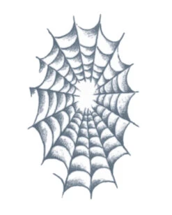Knast Klebetattoo Spinnen Netz