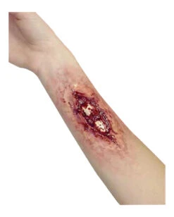 Knochenbruch / Broken Bone Wunde -Halloween Kostüm Geschäft knochenbruch wunde halloween latexwunde horrorwunde zum aufkleben 10954 2