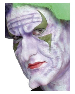 Crazy Joker Clown Schaumlatex Applikation 3-tlg.