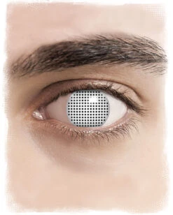 Kontaktlinsen Weißes Netz -Halloween Kostüm Geschäft kontaktlinsen weisses netz truebe motivkontaktlinsen halloween kontaktlinsen 16503m 1