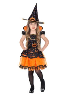 Kürbishexe Kinderkostüm
