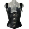 Kunstleder Korsett Mit Schulterriemen -Halloween Kostüm Geschäft kunstleder korsett mit schulterriemen gothic corsage faux leather corset 36884 1