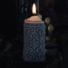 Midnight Morning Gothic Kerze 12cm -Halloween Kostüm Geschäft midnight morning gothic kerze midnight morning gothic pillar candle gothic wohnaccessoire 53213 01